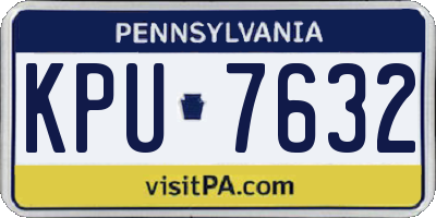 PA license plate KPU7632