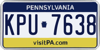 PA license plate KPU7638