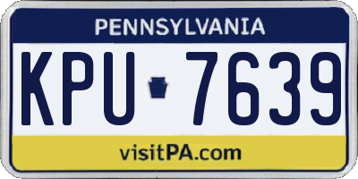 PA license plate KPU7639