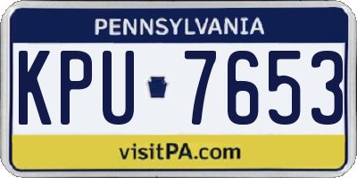 PA license plate KPU7653