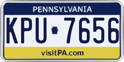PA license plate KPU7656