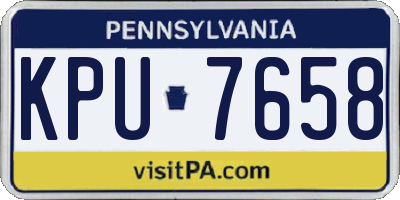 PA license plate KPU7658