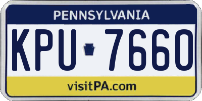 PA license plate KPU7660