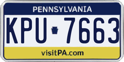 PA license plate KPU7663