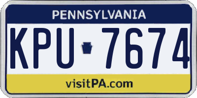 PA license plate KPU7674