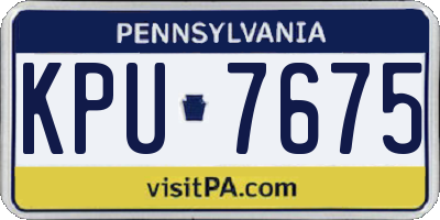 PA license plate KPU7675