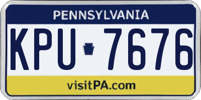 PA license plate KPU7676