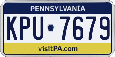 PA license plate KPU7679