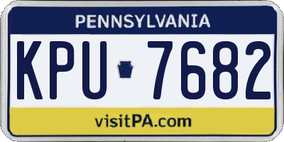 PA license plate KPU7682
