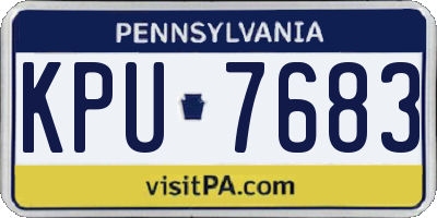 PA license plate KPU7683