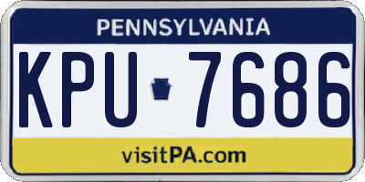 PA license plate KPU7686