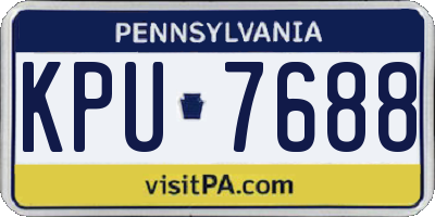 PA license plate KPU7688