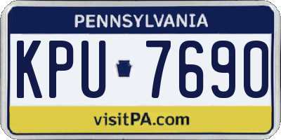PA license plate KPU7690