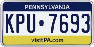 PA license plate KPU7693
