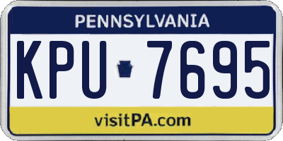 PA license plate KPU7695