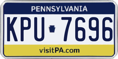 PA license plate KPU7696