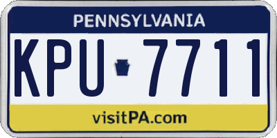 PA license plate KPU7711