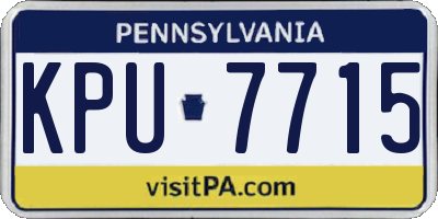 PA license plate KPU7715