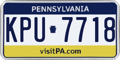 PA license plate KPU7718