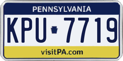 PA license plate KPU7719