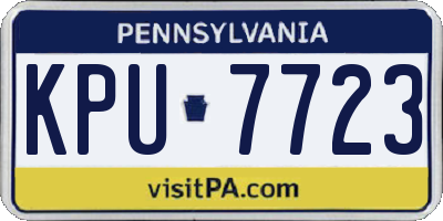 PA license plate KPU7723