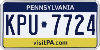 PA license plate KPU7724