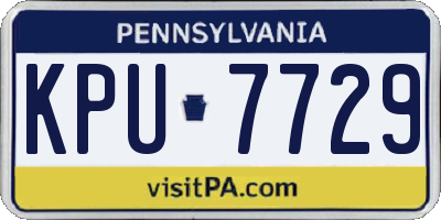 PA license plate KPU7729