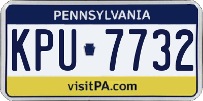 PA license plate KPU7732
