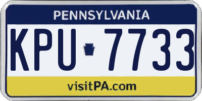 PA license plate KPU7733