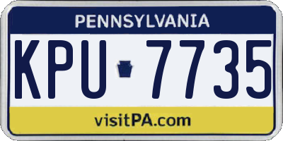 PA license plate KPU7735