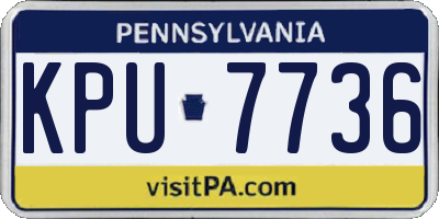 PA license plate KPU7736