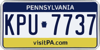 PA license plate KPU7737