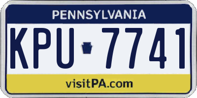 PA license plate KPU7741
