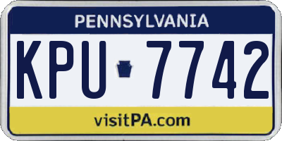 PA license plate KPU7742