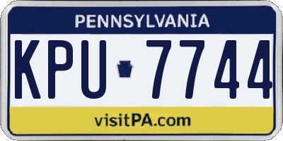 PA license plate KPU7744