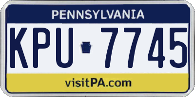 PA license plate KPU7745