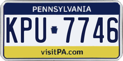PA license plate KPU7746