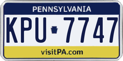 PA license plate KPU7747