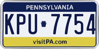 PA license plate KPU7754