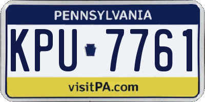 PA license plate KPU7761