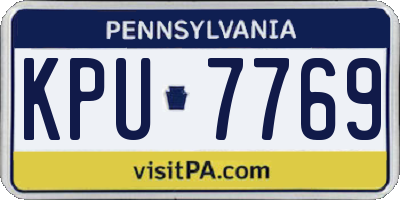 PA license plate KPU7769