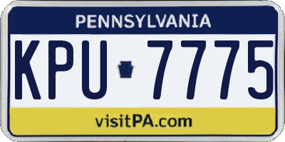 PA license plate KPU7775