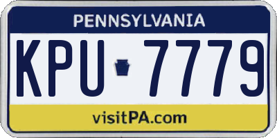 PA license plate KPU7779
