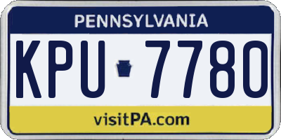 PA license plate KPU7780