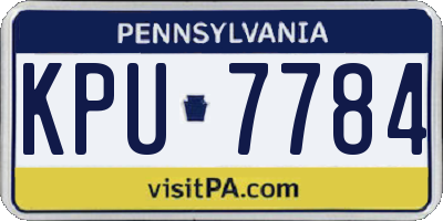 PA license plate KPU7784