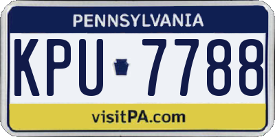 PA license plate KPU7788