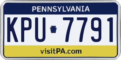 PA license plate KPU7791
