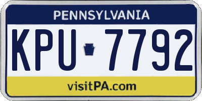 PA license plate KPU7792