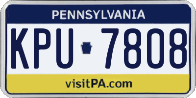 PA license plate KPU7808