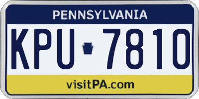 PA license plate KPU7810